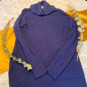 Oversided Turtleneck Tunic Sweater